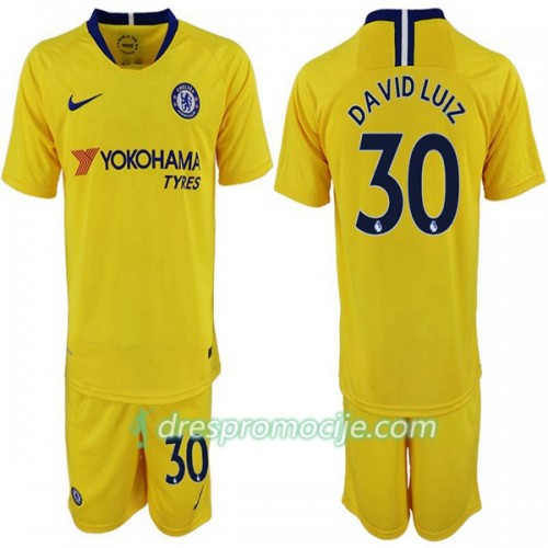 Chelsea Dres David Luiz 30 Dječji Gostujući 2018/19 Kratkih Rukava Chelsea Dres David Luiz 30 Dječji Gostujući 2018/19 Kratkih Rukava